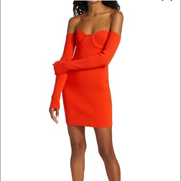 Helmet Lang Contour Minidress - Picture 1 of 8